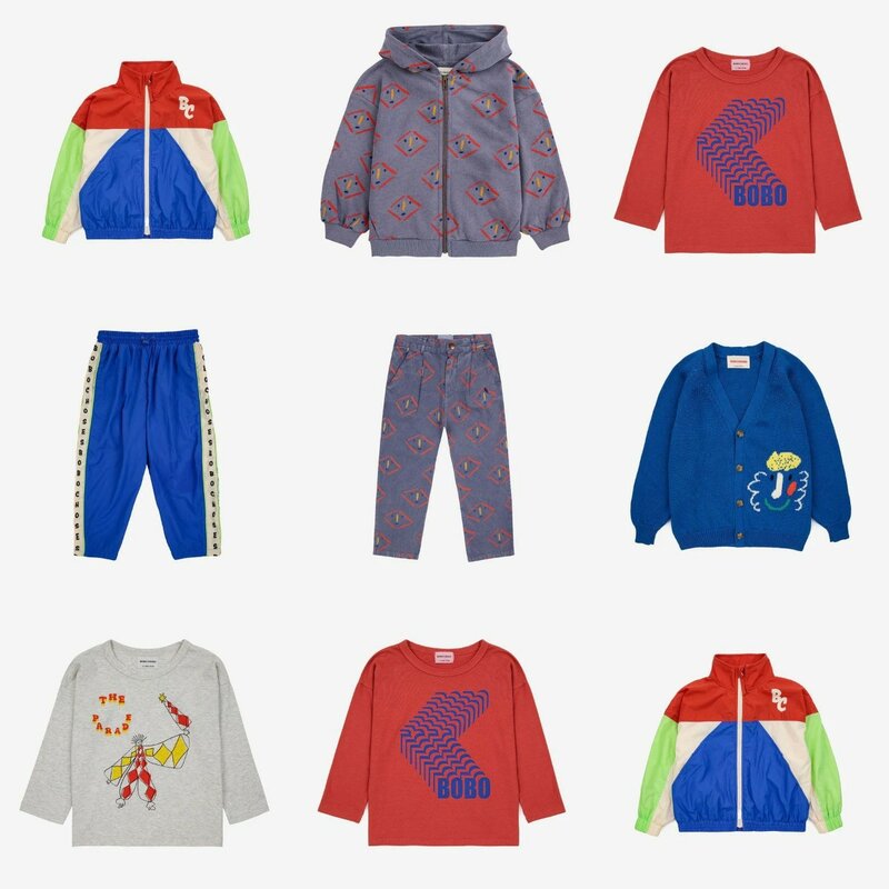 Malhas de manga comprida para crianças, jaqueta e calça, em estoque, pré-venda BC, 2024