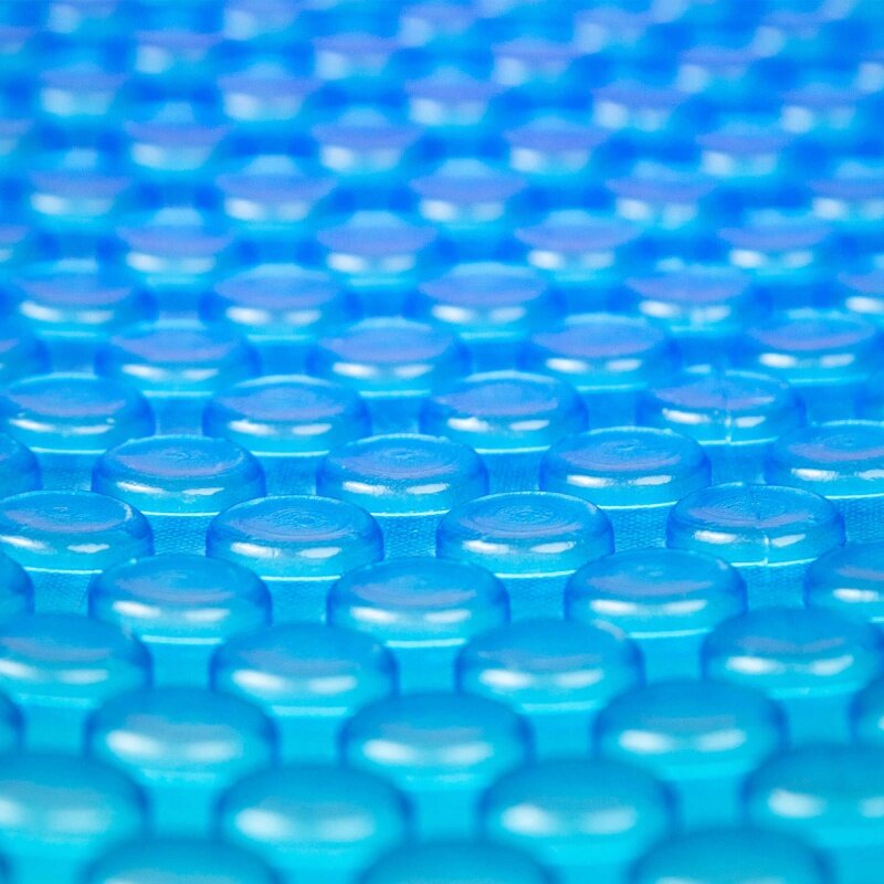 Manta Solar de onda azul para bañeras de hidromasaje, cubierta Rectangular de Spa de 7 pies x 8 pies con burbujas térmicas resistentes a los rayos UV, 12 mil