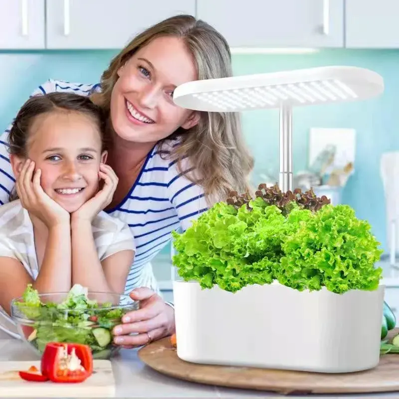 Équipement de jardinière hydroponique pour légumes et fruits, système Lauren, lumière LED intérieure, pot de fleurs hydroponique intelligent, équipement de jardin