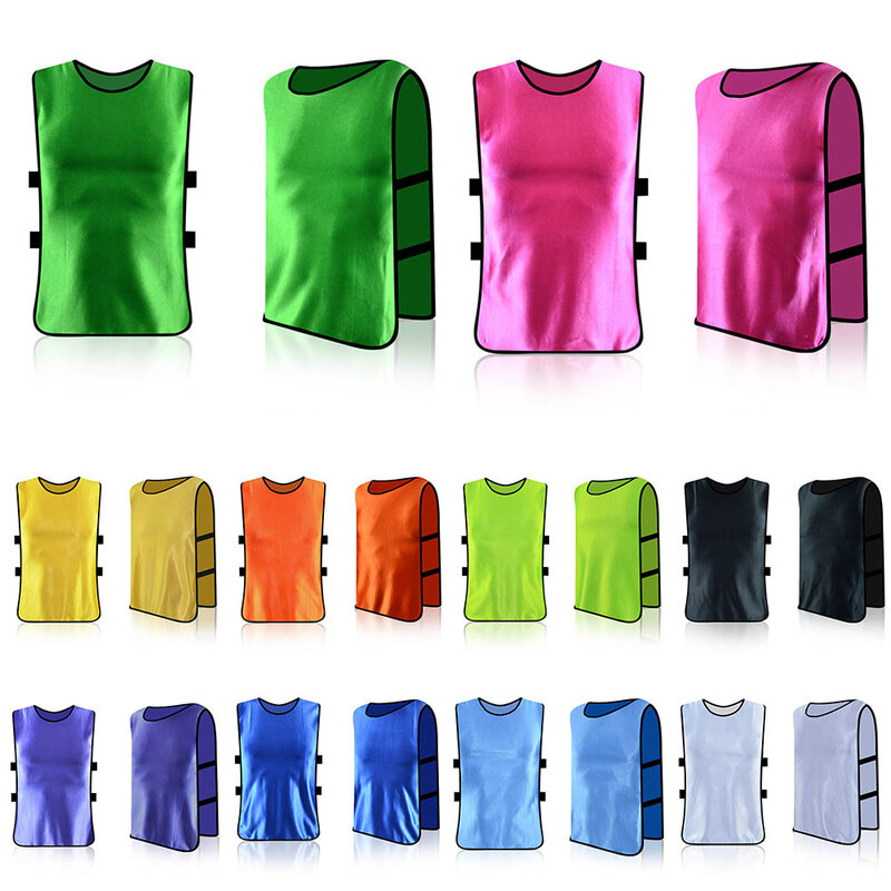Chaleco de fútbol de secado rápido, camiseta ligera de malla de poliéster, transpirable, 12 colores