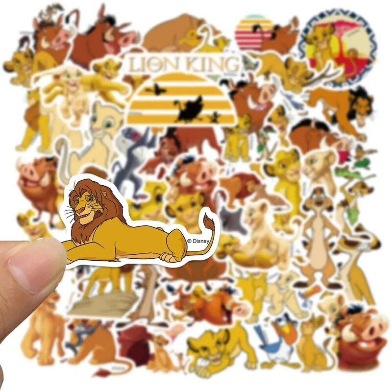 10/30/50pcs Disney Cartoon The Lion King Stickers Cute Anime Movie Graffiti Sticker decalcomanie per bambini Toy Phone Notebook valigia