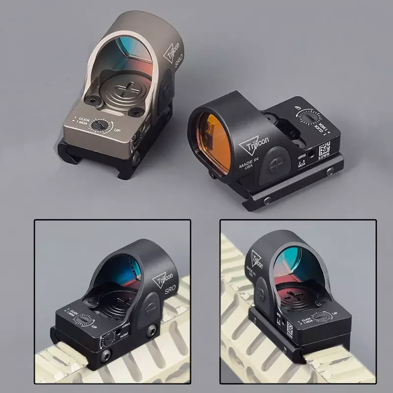 Trijicon-mira telescópica de punto rojo SRO ajustable, mira telescópica óptica táctica RMR, compatible con Rifle de riel de 20mm para caza Glock