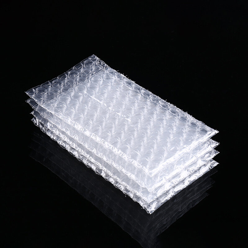 Bolsas pequeñas transparentes de plástico PE para embalaje de burbujas, sobre protector a prueba de golpes para artículos pequeños, 100 unids/lote por paquete