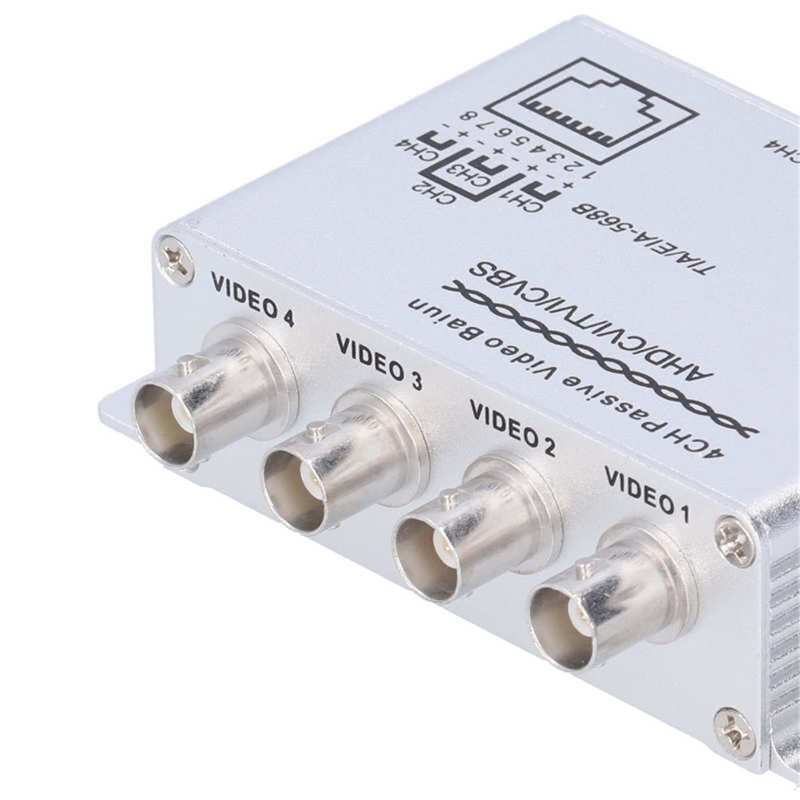 4ch hd cvi/tvi/ahd transceptor passivo 4 canais vídeo balun adaptador transmissor bnc para utp cat5/5e/6 cabo 720p 1080p