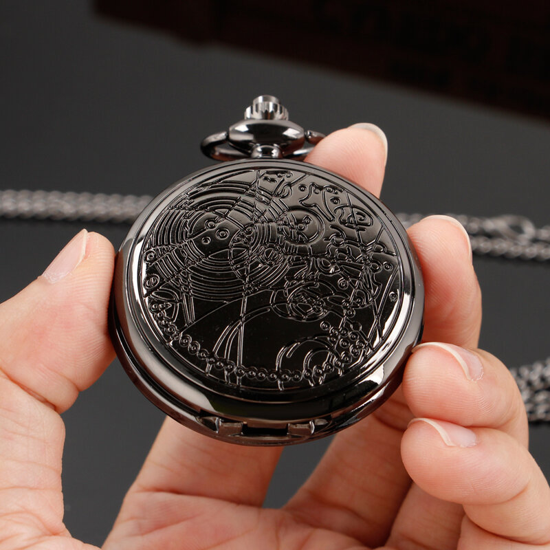 Orologio da tasca antico numero romano Fob Watch Steampunk ciondolo collana con orologio a catena al quarzo miglior regalo per uomo donna