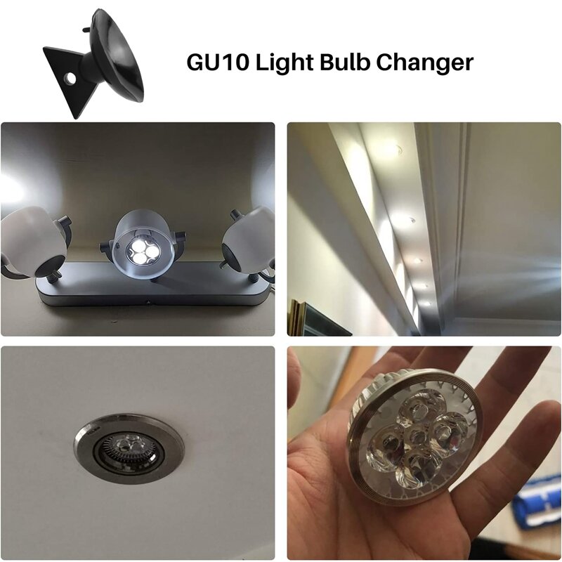 25Pcs GU10 lampadina cambia lampada cambia testa lampada a ventosa in PVC sostituzione per Mini luci a binario alogene a LED