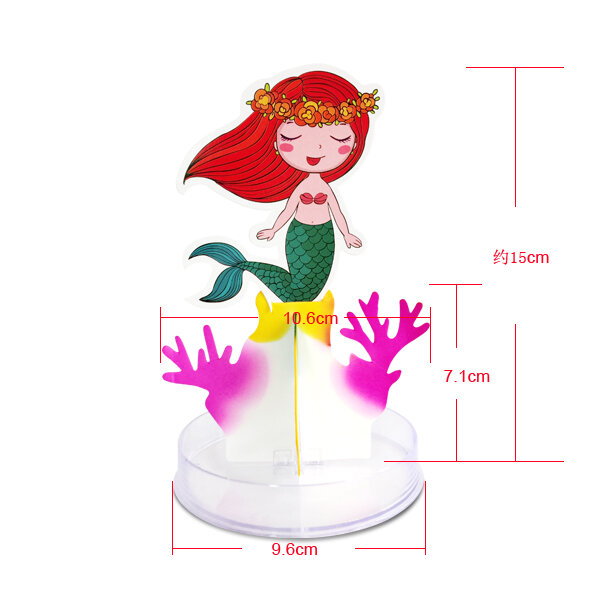 2022 15x11cm Rot Magische Wachsende Papier Die Meerjungfrau Legende Baum Kit Künstliche Meerjungfrauen Bäume Bildung Wissenschaft Baby spielzeug Neuheiten
