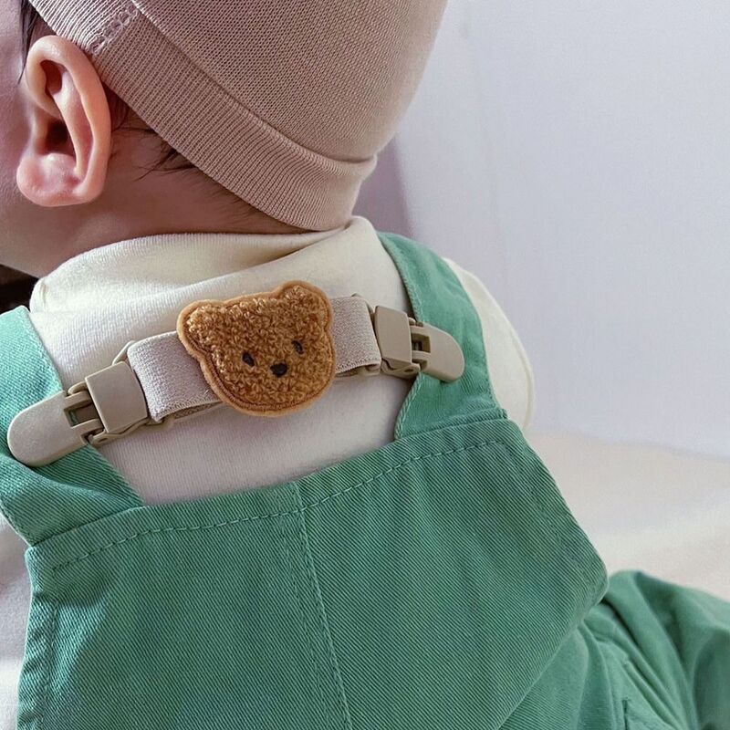Calça antiderrapante para crianças, suspensórios de urso do bebê, clipe de ombro, saia, acessórios