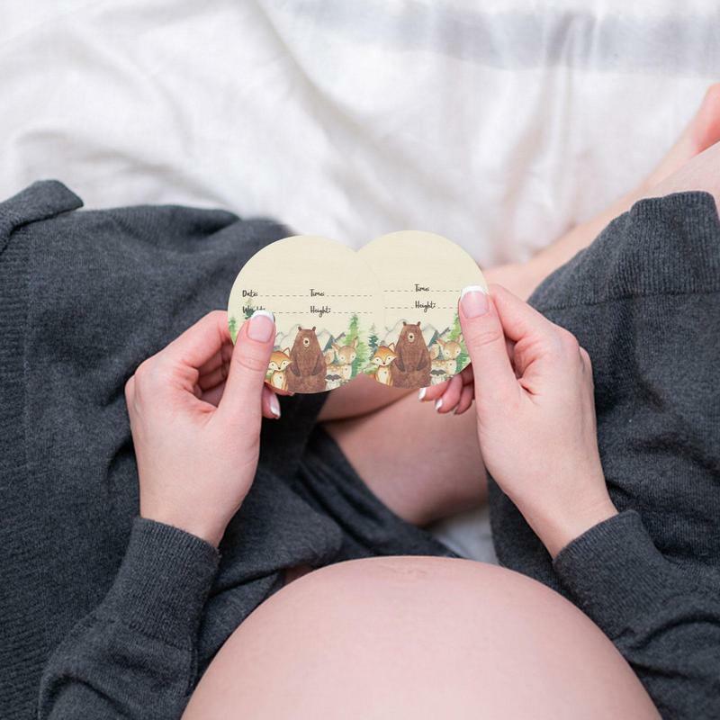 Bebê marco cartões de madeira mensal marco foto cartões menino menina nascimento sinal de anúncio bebê mensal marco adereços perfeito