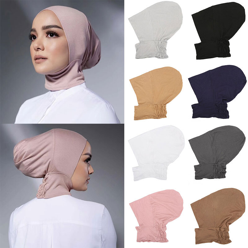 Turban intérieur en modal doux pour femmes musulmanes, bonnet islamique, sous-écharpe, bandeau de sauna, casquette Hijab commandée, 2022