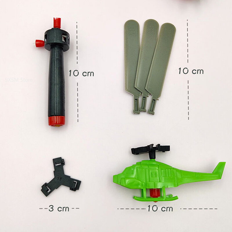 Модель авиационного вертолета с ручкой и тяговым шнурком, Детская уличная игрушка для игр, Дрон на шнурке, подарок на день ребенка