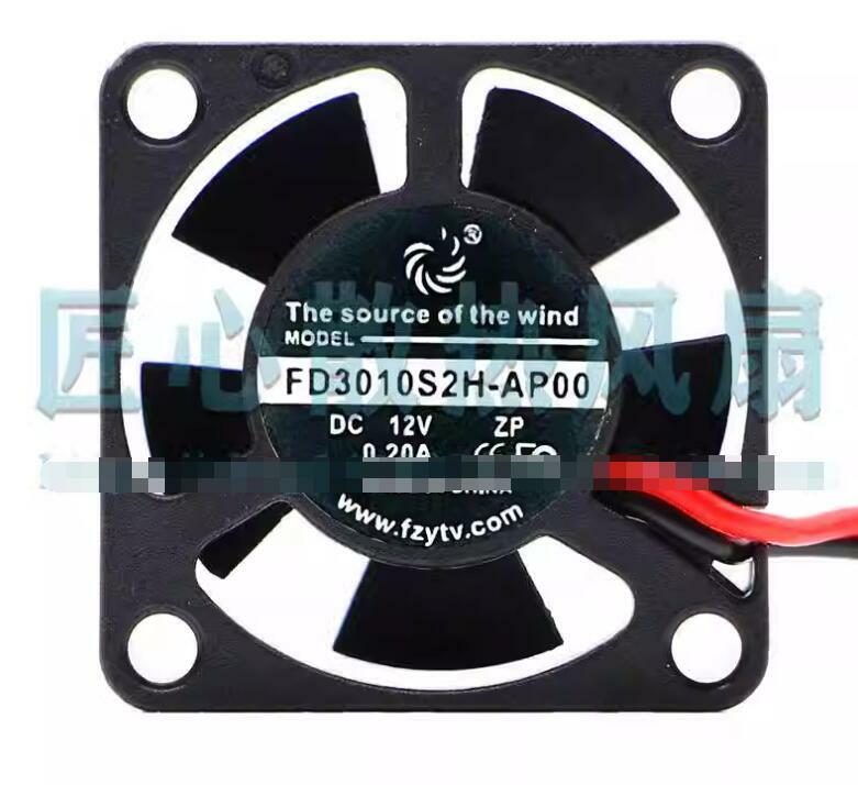FD3010S2H-AP00 DC 12V 0.20A 30x30x10mm 2-Wire Server Cooling Fan