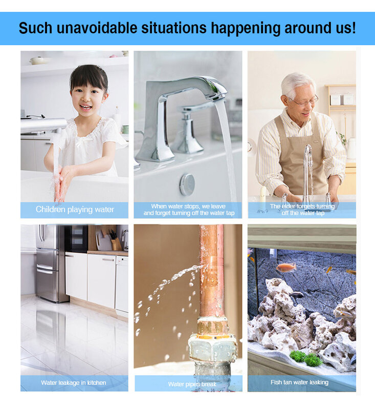 Tuya WiFi Water Leakage Sensor Flood Water Leakage Alarm Smart Home Automation Residential Security Protection Smart Life App