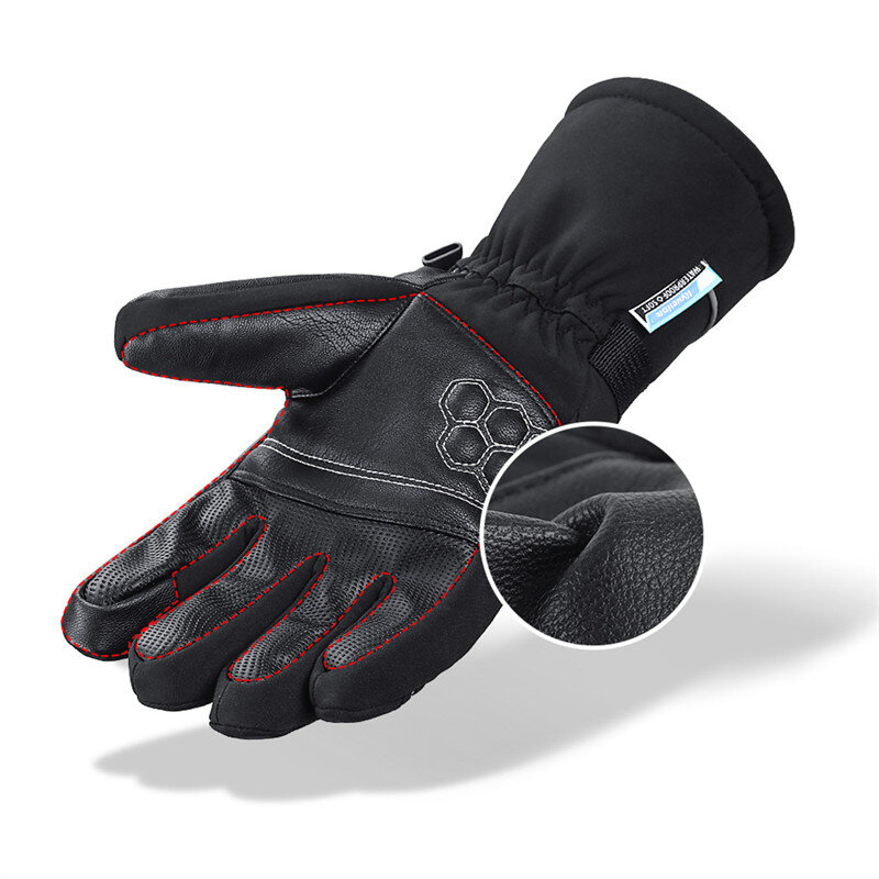 1 пара зимних мотоциклетных перчаток для верховой езды, теплые водонепроницаемые лыжные перчатки для сенсорного экрана, спортивные перчатк...
