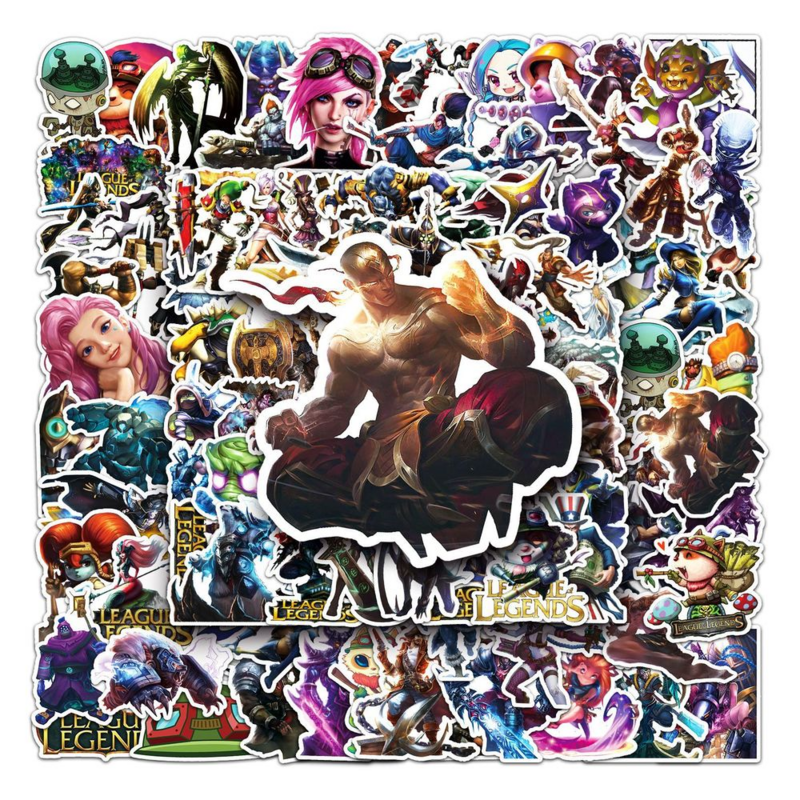 50/100Pcs Hot Game League of Legends Stickers For Refrigerator Car Helmet DIY Gift Box Bicycle Guitar Notebook Skate