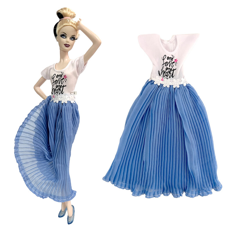 1 zestaw zalotny styl dla dziewczyn garnitur śliczna mała sukienka fajna fajna koszulka bez rękawów + spodnie dla akcesoria dla lalek Barbie zabawka 284F