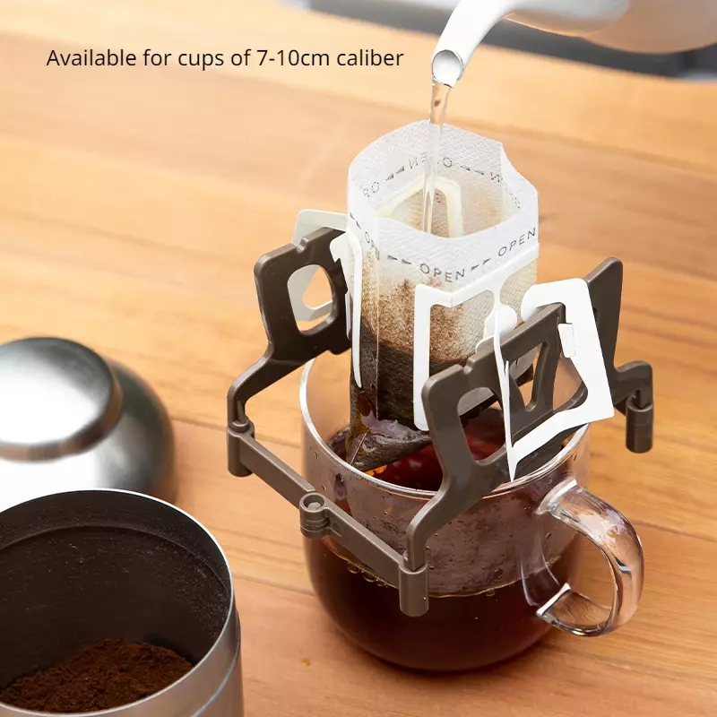 SHIMOYAMA 1PC portafiltro per caffè portatile riutilizzabile filtri per tè all'aperto cestini per gocciolatori caffè orecchio filtro a goccia ripiano per sacchetti di carta