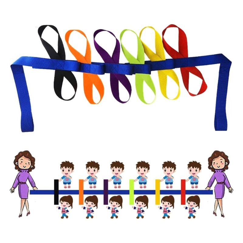 Corde sécurité pour enfants d'âge préscolaire, corde marche, ligne en Nylon, outil sécurité publique