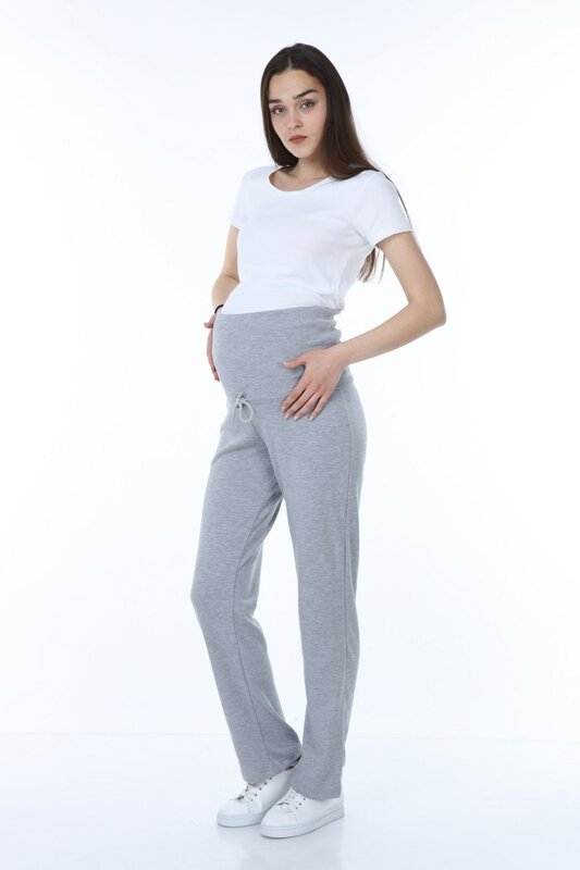 Luvmbelly-Pantalones informales de maternidad MYRA8501, ropa para el hogar, Ayarlanabilir Belli, color gris