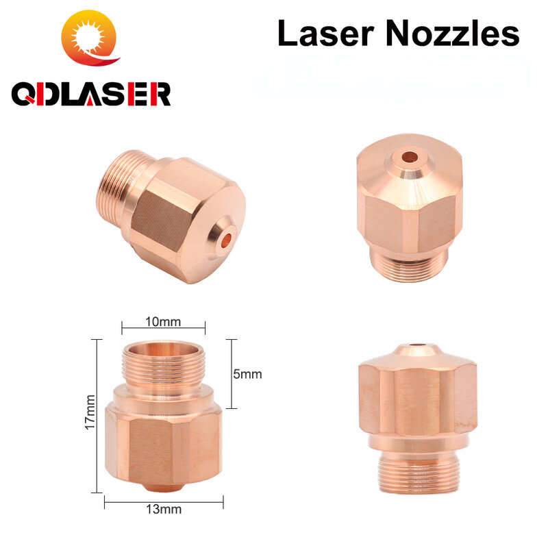 หัวฉีดเลเซอร์ Qdlaser OEM ขนาด1.0-3.0 Dia.28mm ไฟเบอร์หัวตัดเลเซอร์10ชิ้น/ล็อต