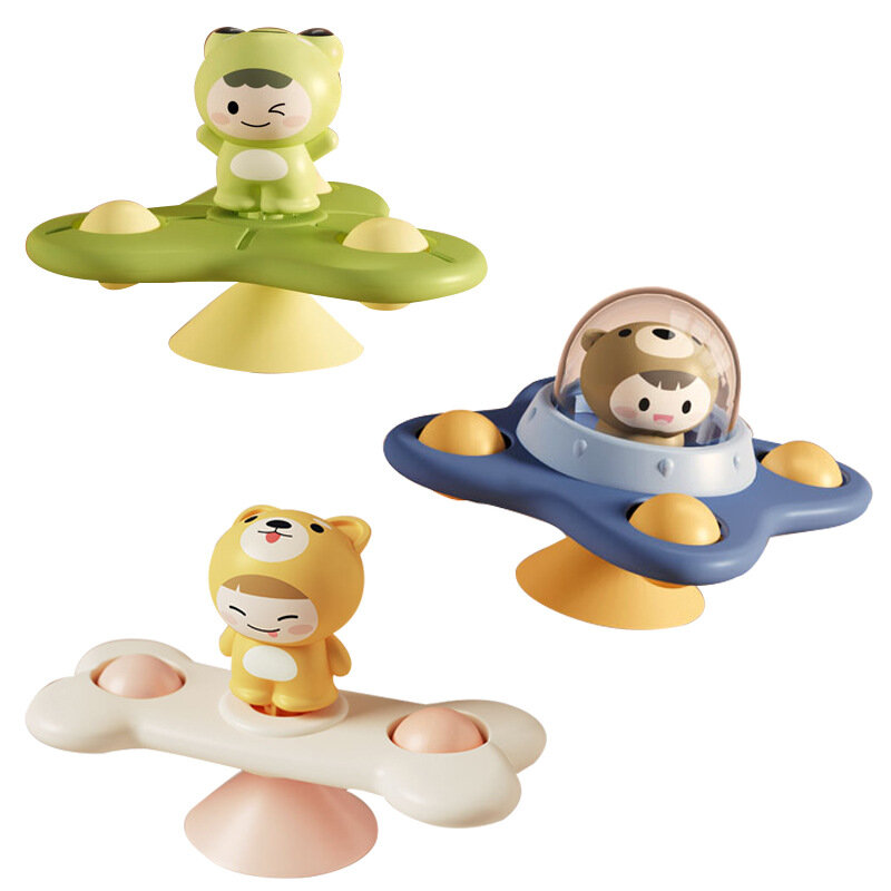 Ventosa Spinner giocattolo per bambini per 1 2 3 anni ragazzi ragazze Hand Fidget Spinner giocattoli sensoriali antistress giochi per bambini sonaglio rotante