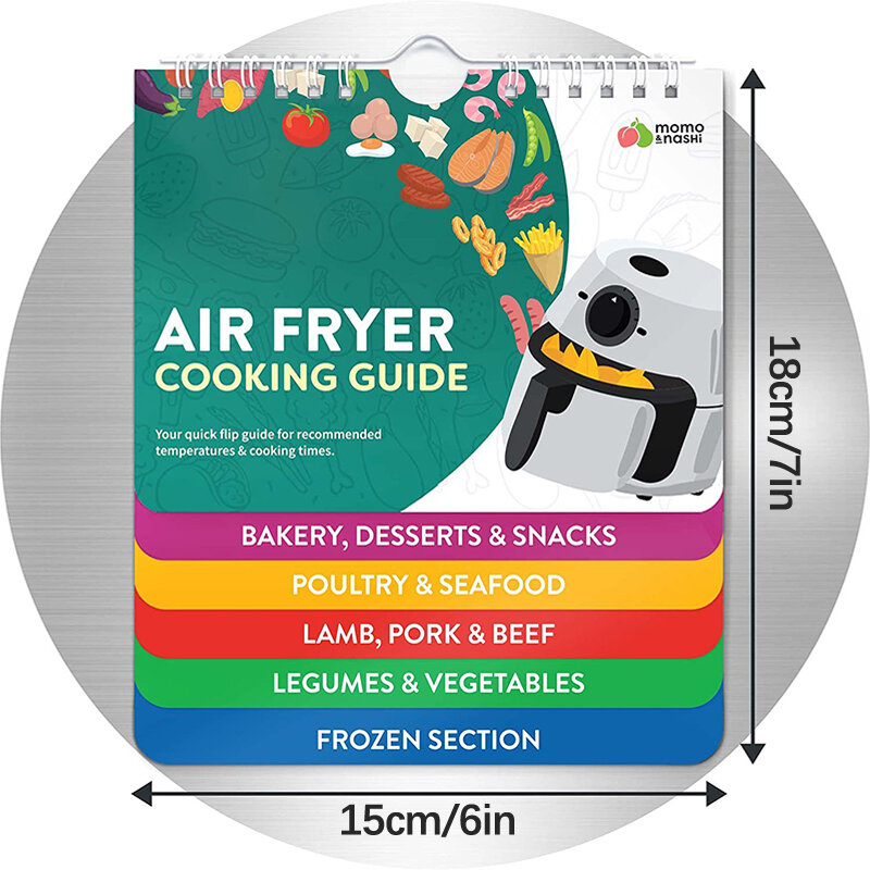 Friggitrice ad aria calendario libro di cucina foglio magnetico Cheat Food Pro ricette programma di cottura guida di riferimento rapido accessori da cucina