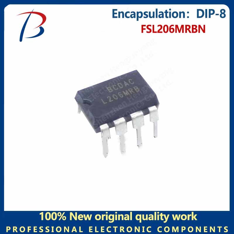 Em linha Flyback Converter Chip, FSL206MRBN, DIP-8, 7W, Off-line, 10pcs