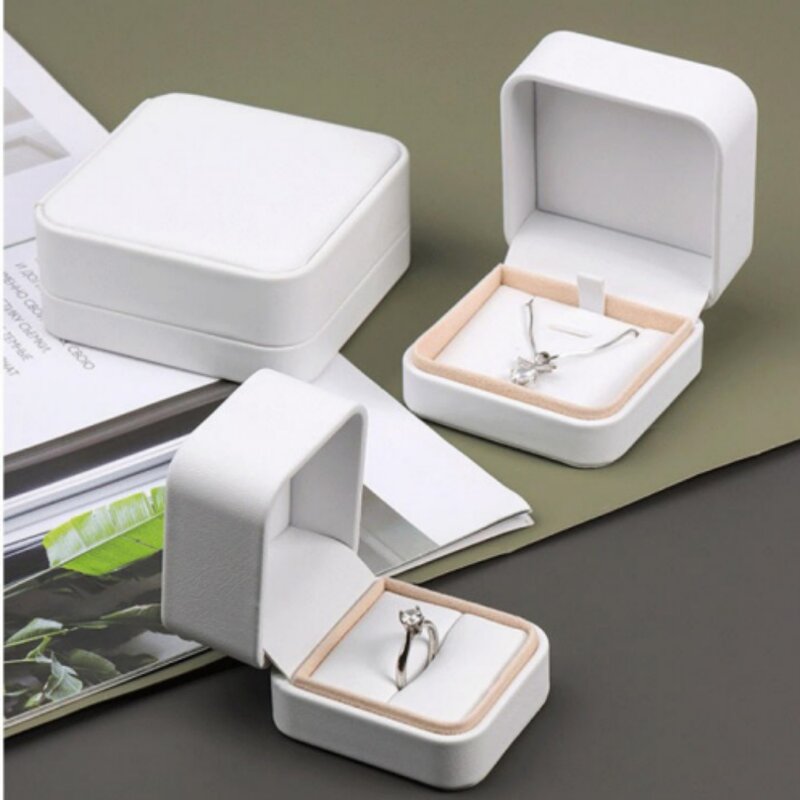 Pu Schmuck Aufbewahrung sbox für Vorschlag Hochzeit Halskette Ohrring Ring Box Display Geschenk box Modeschmuck Zubehör Großhandel