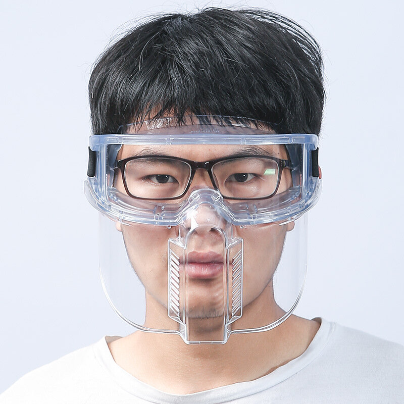 Óculos de segurança com protetor de rosto headwear protetor de soldagem guarda de trabalho viseira clara capa de rosto conforto apto para homem e mulher