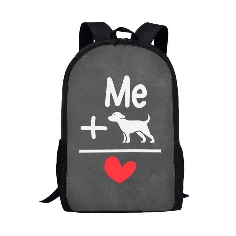 Mochila personalizada con estampado I Love My Dogs para adolescentes, mochila de almacenamiento informal de gran capacidad para niños, niños, niñas, bolsa escolar para estudiantes