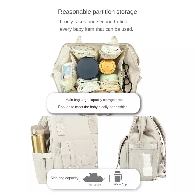 Borsa per pannolini per bambini borsa per mummia zaino borsa per riporre impermeabile borsa per maternità per mamma da viaggio all'aperto per roba per bambini
