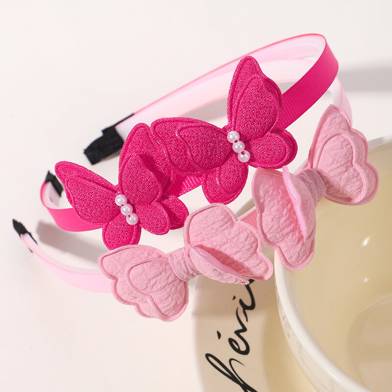 2 teile/los Bonbon farbe Haarband für Baby Mädchen schöne Schmetterling Kinder Haar Reifen niedlichen Bögen Kinder Kopf bedeckung Haar Zubehör Geschenk