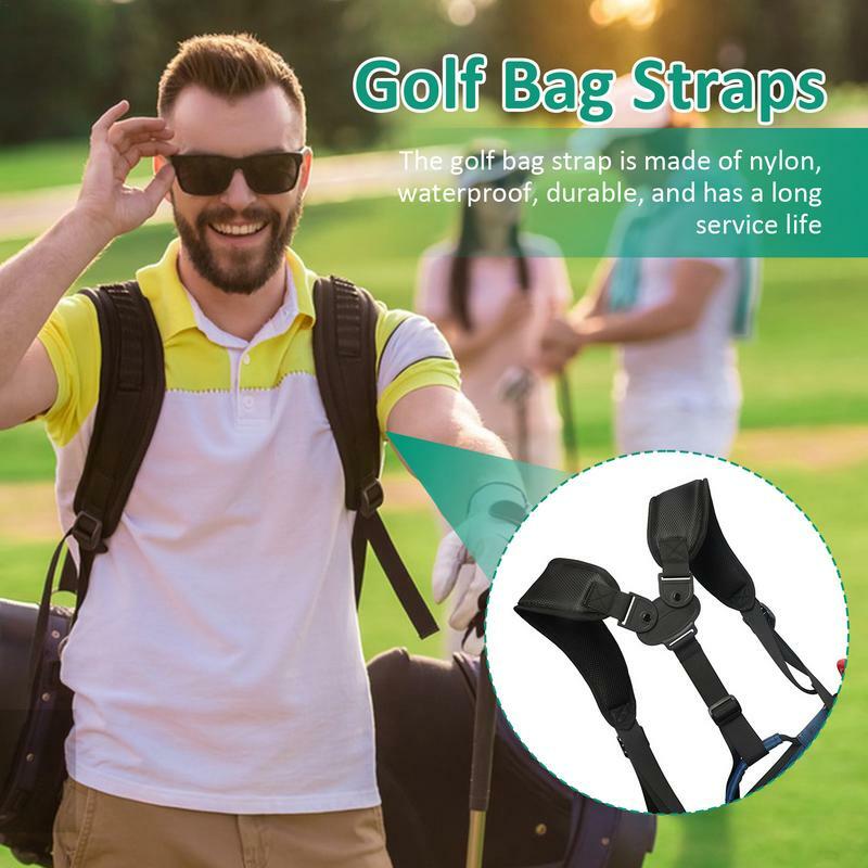 1 szt. Przenośny Golf podwójny pasek na ramię torba do golfa wymiana paska wygodny regulowany pasek na ramię torba do golfa sportów akcesoria do toreb