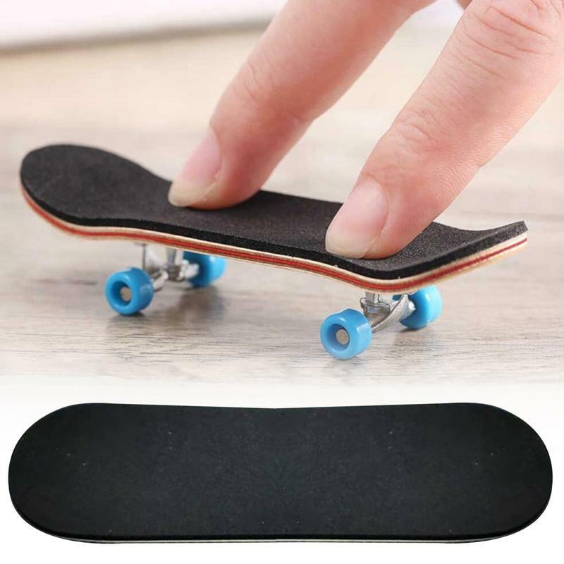 Stiker pita Fingerboard hitam cut-cut mainan jari antiselip stiker Tape pegangan Universal stiker skateboard