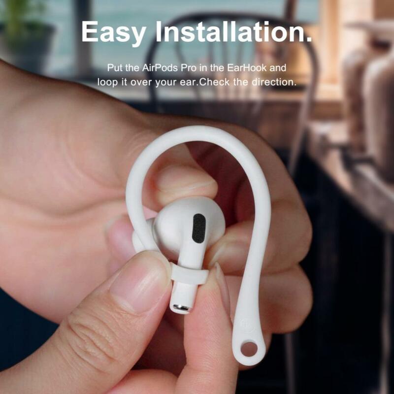 Silikonowe zaczepy na uszy do Apple Airpods Pro akcesoria bezprzewodowe słuchawki Bluetooth Anti-lost Eartips do kapsuły powietrznej 4 3 2 1 uchwyt