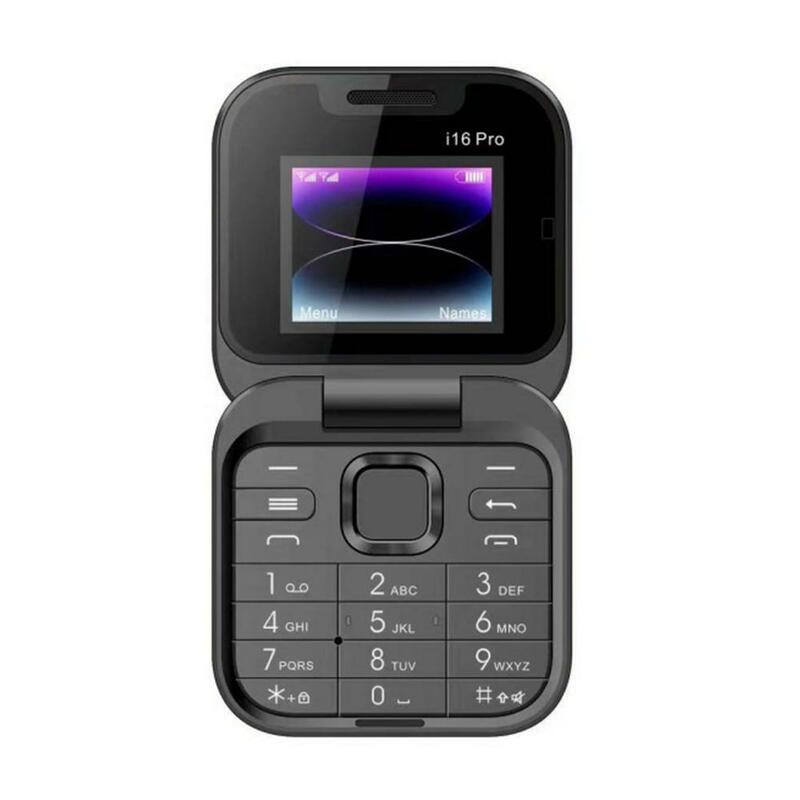 Dobrável Flip Mobile Phone, Capacidade de Exibição de Tela Grande, Alta Clamshell, Mini Bateria Portátil, Célula Câmera Leve, D1S9, 1000mAh, Novo
