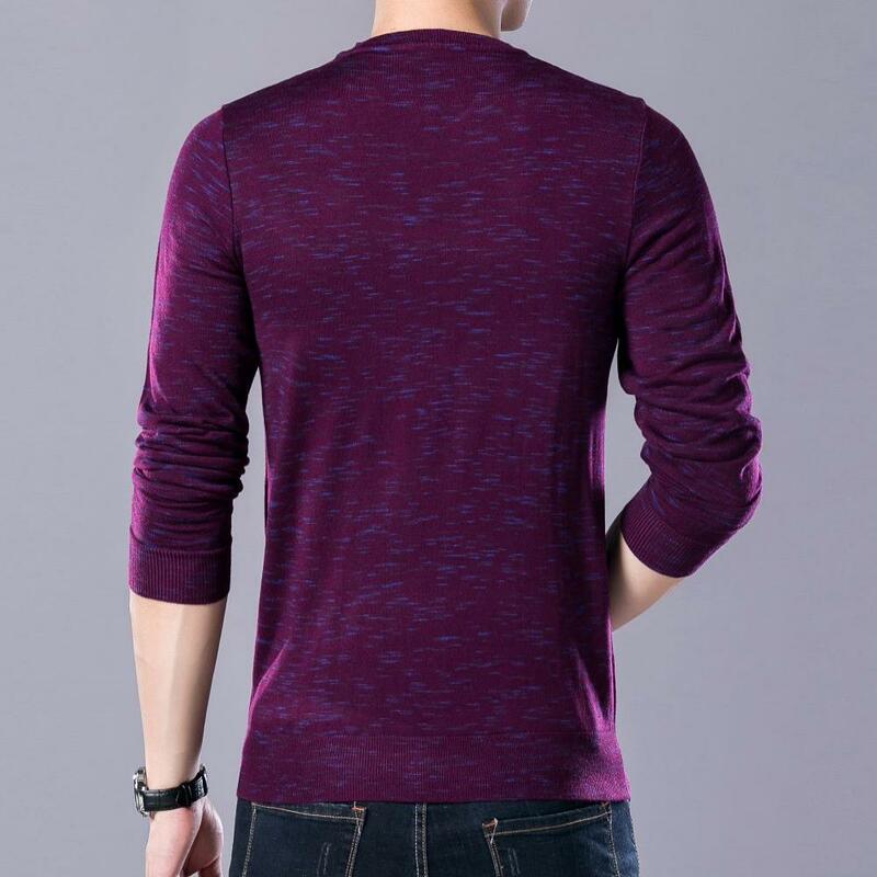 COODRONY Men's Solid V-Neck Thin Knit Clothing 2024 Fashion Long Sleeve T-shirt Trendy Comfortable Warm Sweater for Male W5640