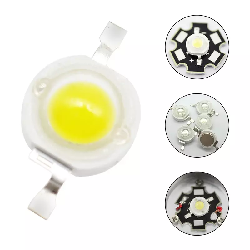 10Pcs 1W 3W High Power LED Chip Lamp Bulb 110-120LM Bead Line Emitter Diode White Red Green Blue Yellow DIY Led Light Decoration