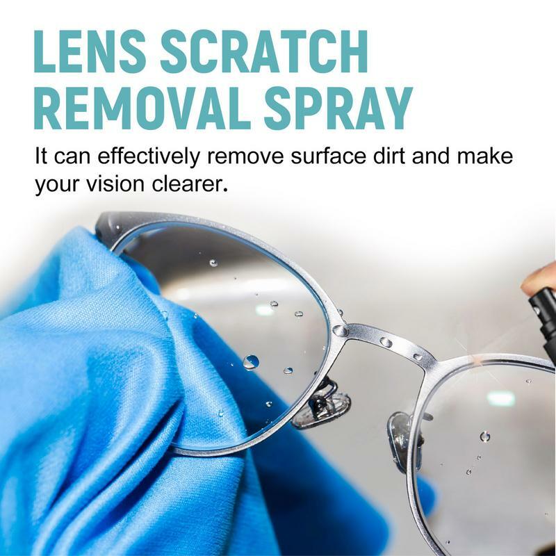 Środek do czyszczenia obiektywów Spray do okularów 100ml soczewki okularów środek do czyszczenia obiektywów z środek do czyszczenia obiektywów szmatką soczewki okularów środek do czyszczenia obiektywów zestaw sprayowy dla wszystkich