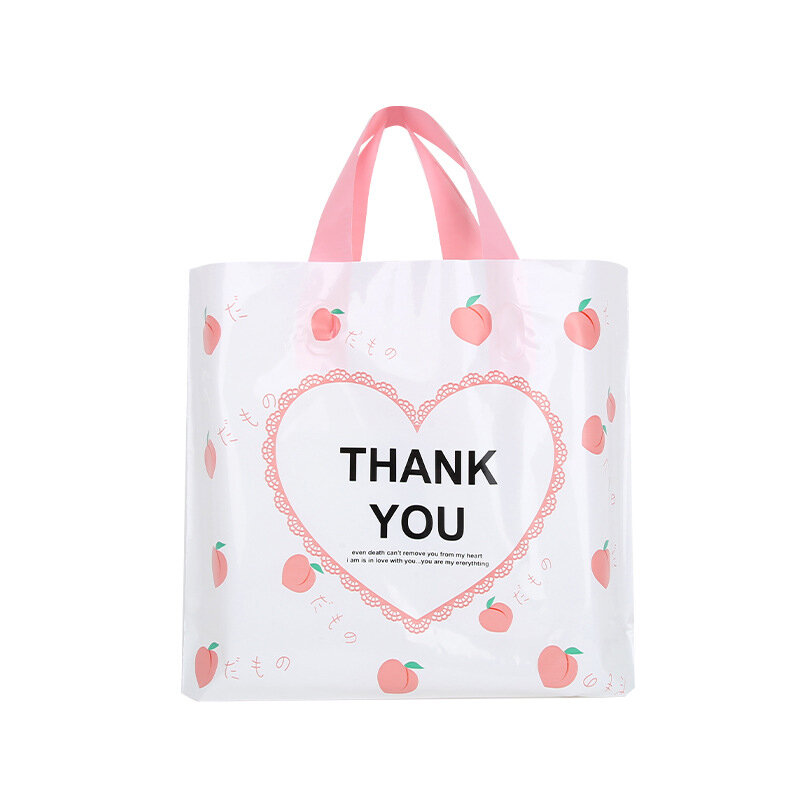 Producto personalizado, bolsa de plástico personalizada de fábrica, gracias, bolsas de compras de plástico para pequeños negocios