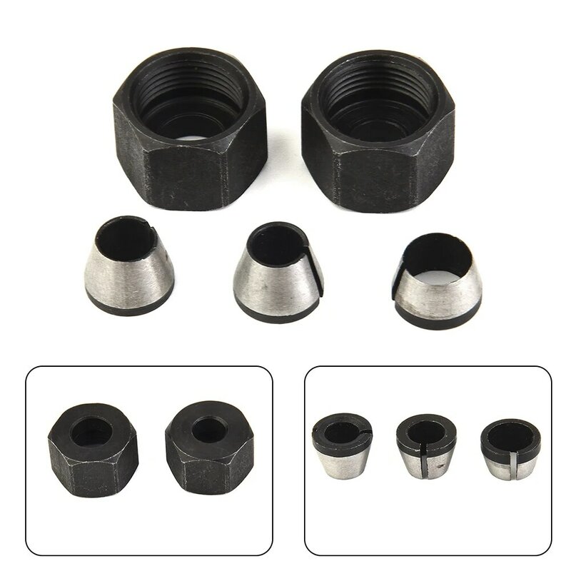 6mm/6.35mm/8mm Milling Cutter Collet Adapter Engraving Trimming Machine Chucks Trimmer Router Bit Accessories Tool