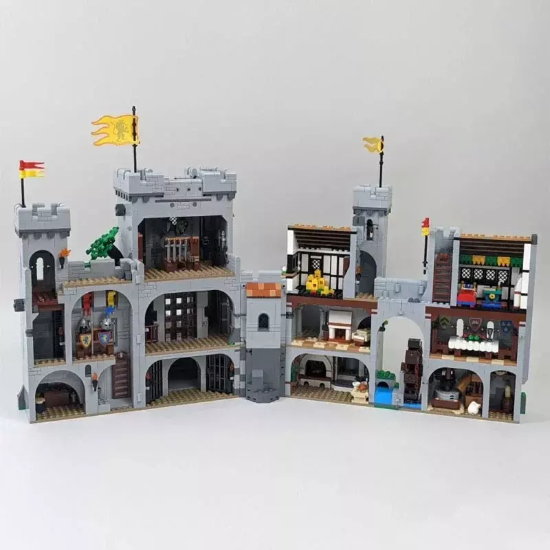 Bloques de construcción del castillo del Rey León para niños, juguete de ladrillos para armar castillo del Rey León, ideal para regalo de cumpleaños y Navidad, código 4514, Compatible con 10305 y 85666
