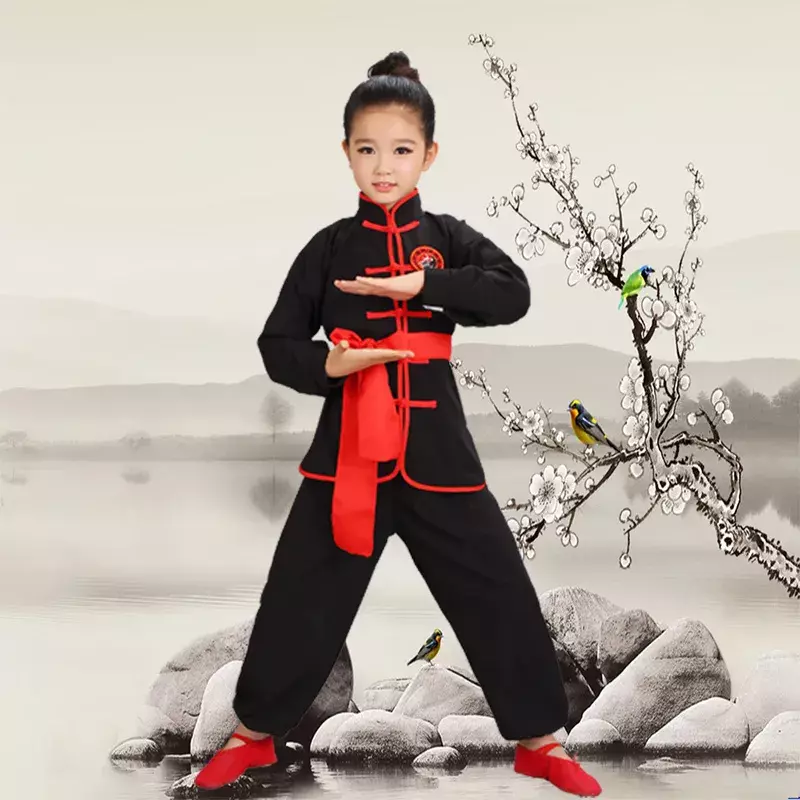 Clothes and Tai Chi Students Kung Fu Performance Clothing Children Wushu Costume New Youth Short Sleeve