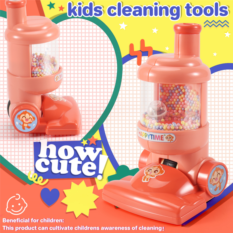 Детский Электрический Пылесос, игрушка, имитация пылесоса, уловитель для детей, ролевая уборка, развивающая игрушка, мини-пылесос,