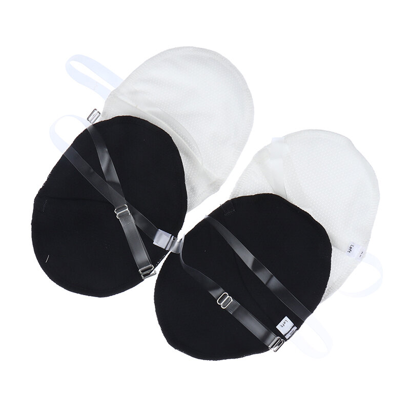 1 Paar Zwart Wasbaar Onderarmshirt Anti-Transpirant Bescherming Tegen Zweetpads Deodorant Oksel Absorberend Pad