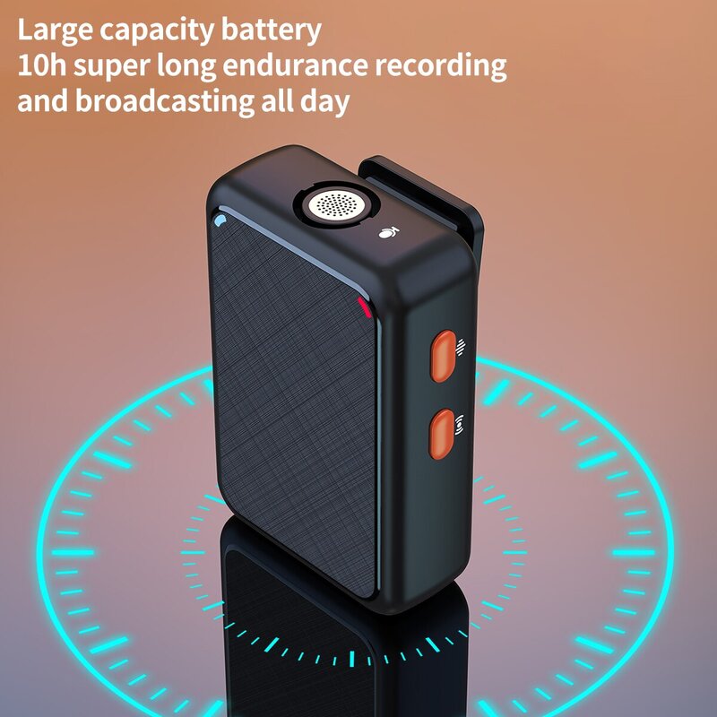 Micrófono Lavalier inalámbrico portátil, minimicrófono de grabación de Audio y vídeo para iPhone, Android, transmisión en vivo, para juegos y teléfono
