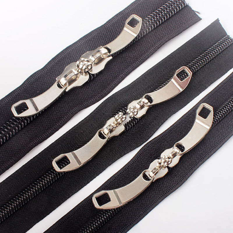 1 Par Zipper Kits de Reparação Cabeça Zipper Pull Slider Zipper Slider 5 #/8 #10 # Metal DIY Mala Para Roupas Acessórios Saco