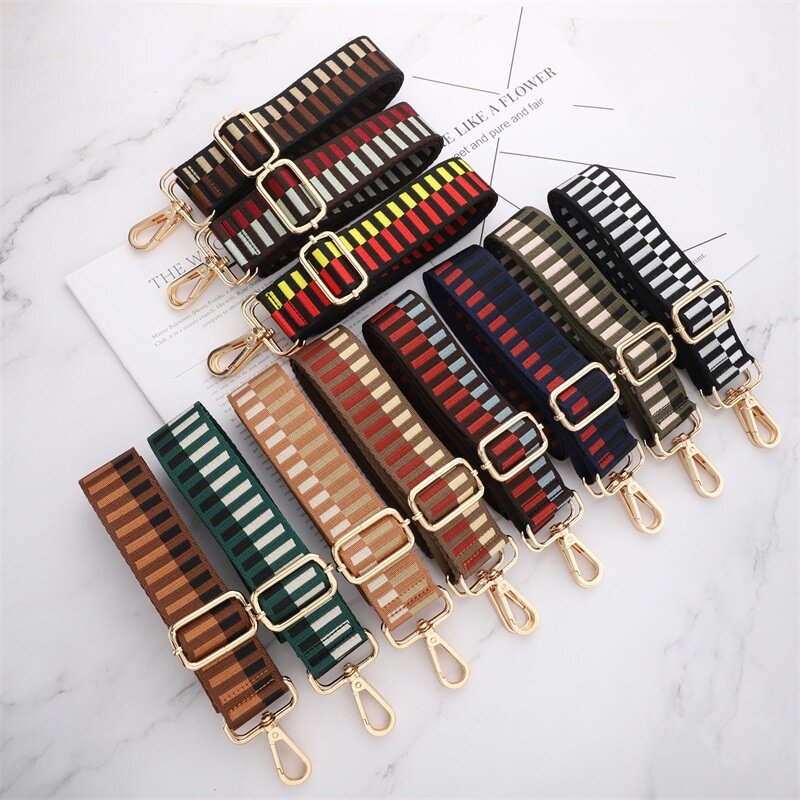 Cinturón con patrón de Piano de 3,8 cm para bolsos, correas de rayas ajustables para bolsos, accesorios para bolsos de punto