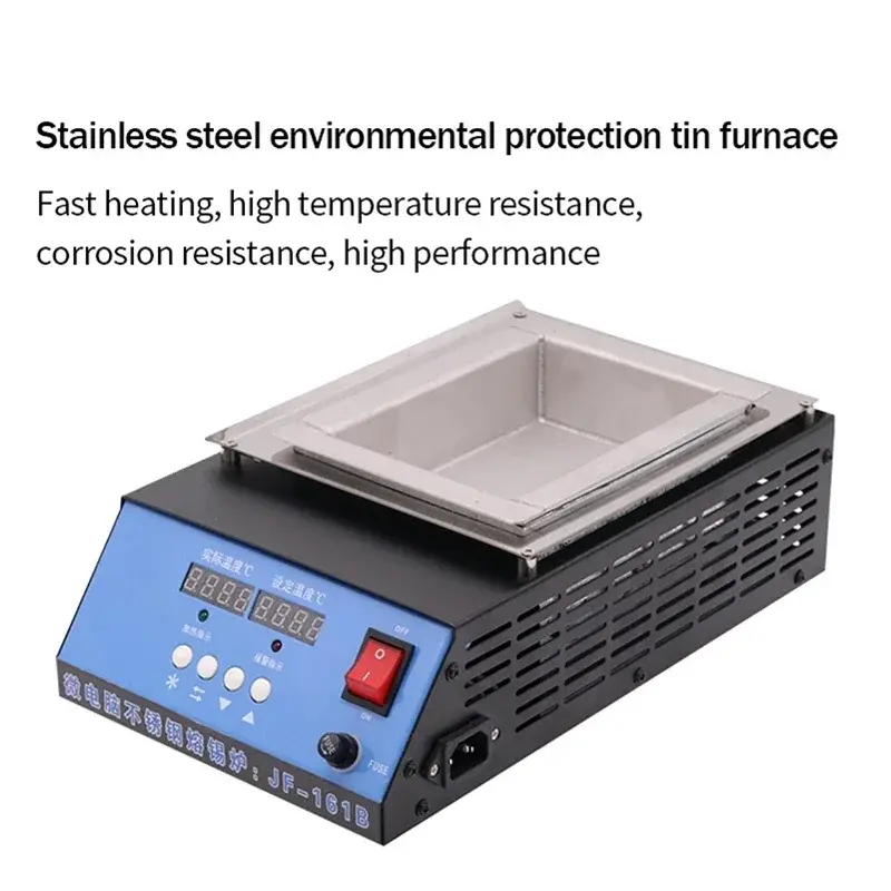 220V/110V Tin Melting Pot Solder Pot Tin Melting Furnace Thermoregulation Soldering Desoldering Bath 30~400 Degree Ajustable