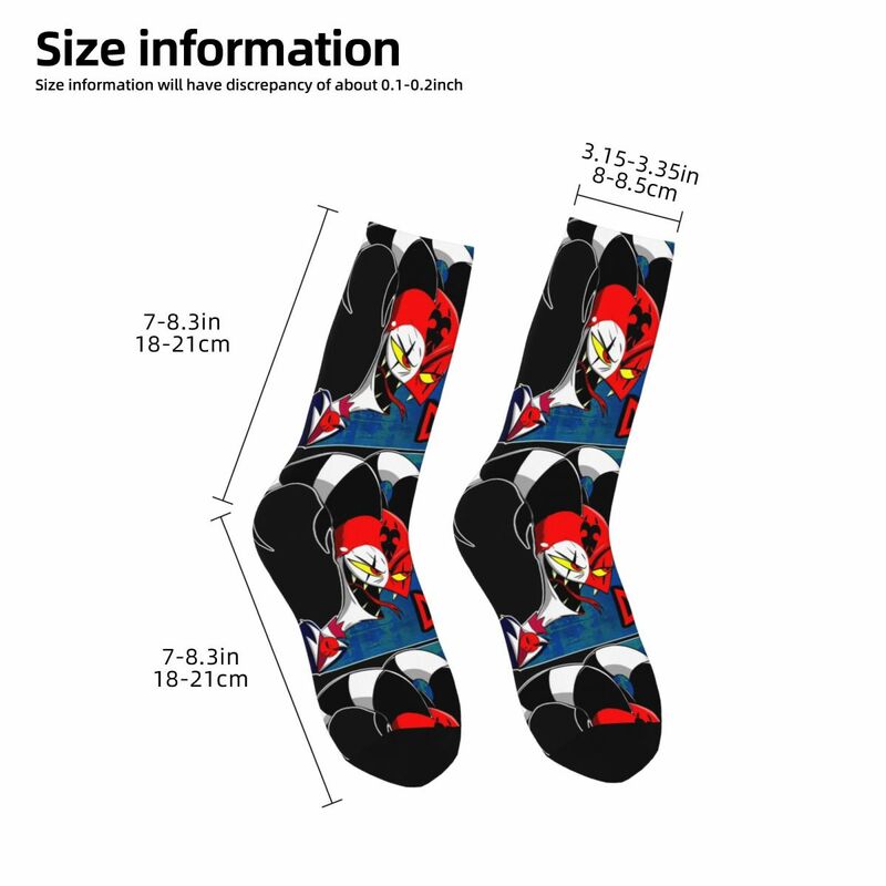 Funny Crazy compression Daddy Likey Dummy Sock for Men Hip Hop Harajuku H-Hazbin Hotel Happy Quality Pattern Printed Boys